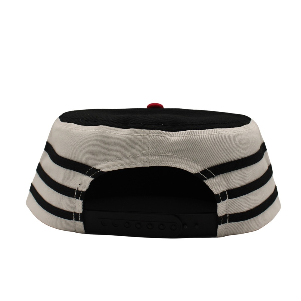 Black and White Striped Men's Hat - Picture 5 of 5
